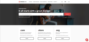 Homepage of domain.com