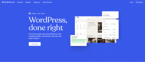 WordPress homepage
