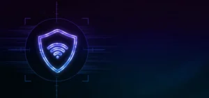 3D Secure Network icon neon sign