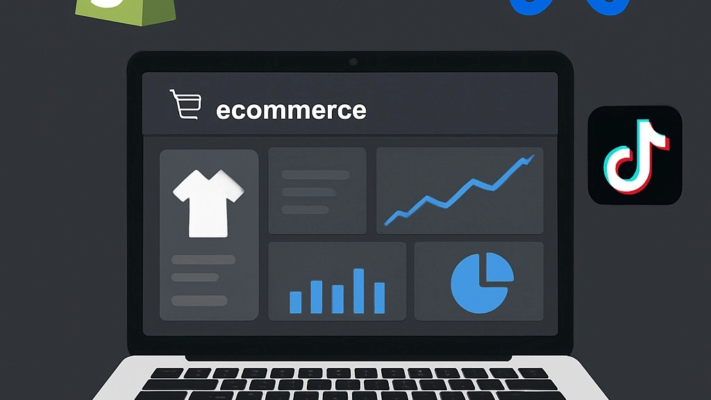 create a laptop screen in dark grey background, inside screen e-commerce environment